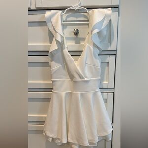 White Ruffle Sleeveless romper